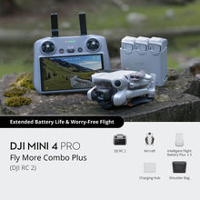 गैलरी व्यूवर में इमेज लोड करें, DJI Mini 4 Pro Fly More Combo Plus Kit (DJI RC 2)