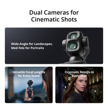 गैलरी व्यूवर में इमेज लोड करें, DJI Osmo Pocket 4P dual cameras with wide-angle and medium-telephoto lenses