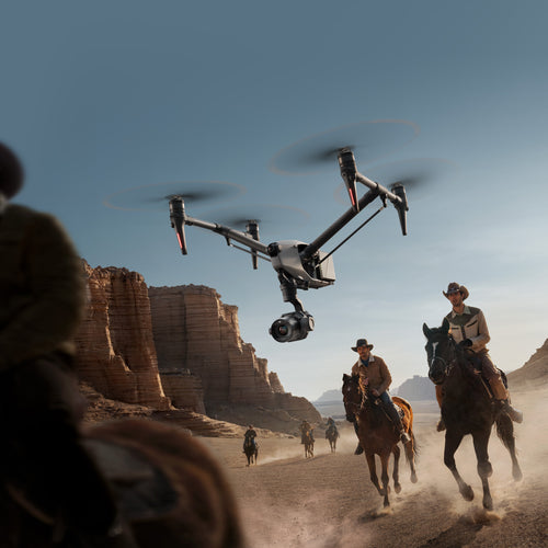 A DJI Inspire 3 Drone Flying Front Face