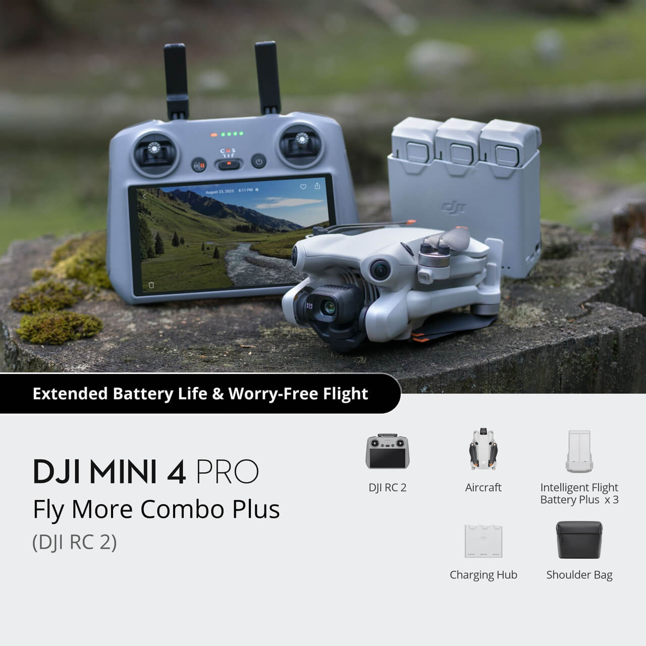 DJI Mini 4 Pro Fly More Combo Plus Kit (DJI RC 2)