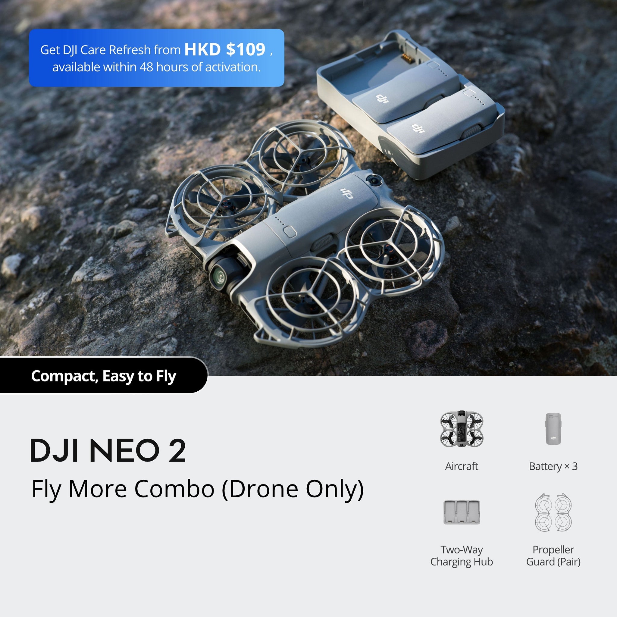 DJI Neo 2 Fly More Combo (No RC) – Buy in India – QuadX India
