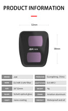 गैलरी व्यूवर में इमेज लोड करें, JSR ND Filters for DJI Air 3 - Set Of 4 (ND8/ND16/ND32/ND64)
