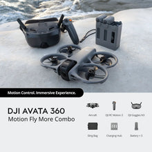 गैलरी व्यूवर में इमेज लोड करें, DJI Avata 360 Motion Fly More Combo India - drone, Goggles N3, 3 batteries, charging hub, sling bag, RC Motion 3
